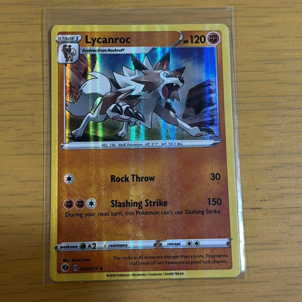 Pokémon Lycanroc Card - Champion's Path (CHP) - Holo Rare - Brand New